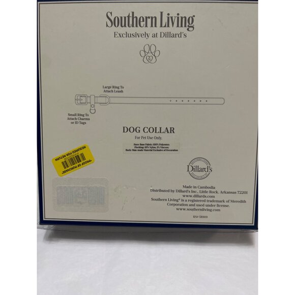 Southern Living XS/S Black Dog Collar Black 10-14 Inch - Picture 2 of 4